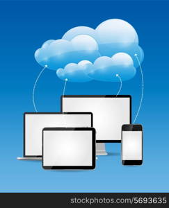 Cloud Computing Business Concept Vector Illustration. EPS10