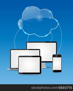 Cloud Computing Business Concept Vector Illustration. EPS10