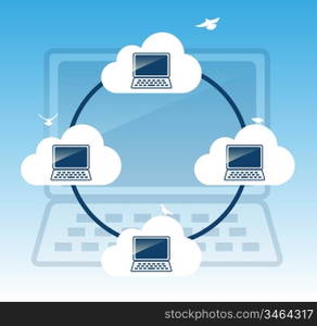 Cloud computing concept.
