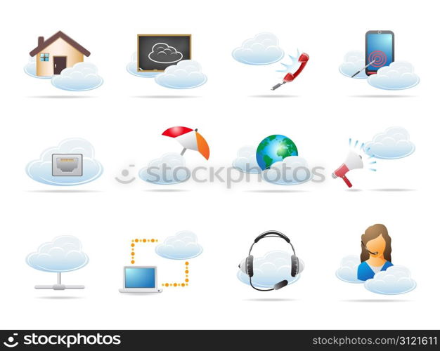 Cloud computing concept Icon for design