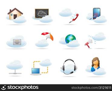Cloud computing concept Icon for design