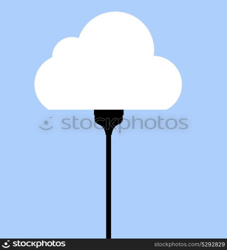Cloud Computing Concept on Different Electronic Devices. Vector Illustration. Cloud Computing Concept on Different Electronic Devices. Vector