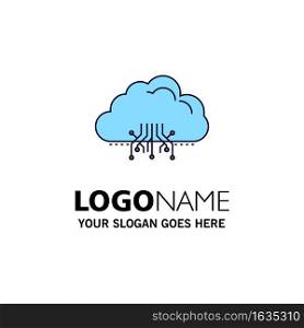 cloud, computing, data, hosting, network Flat Color Icon Vector