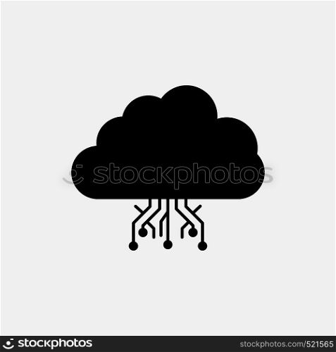 cloud, computing, data, hosting, network Glyph Icon. Vector isolated illustration. Vector EPS10 Abstract Template background