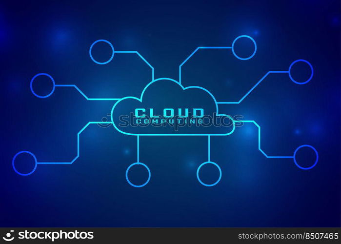 cloud computing digital technology concept connection background