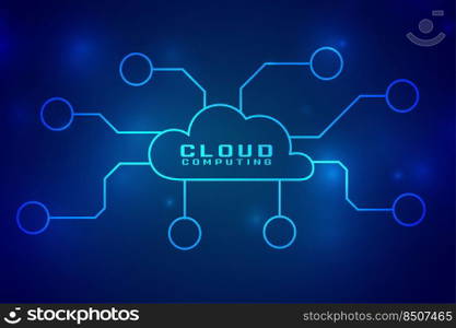 cloud computing digital technology concept connection background