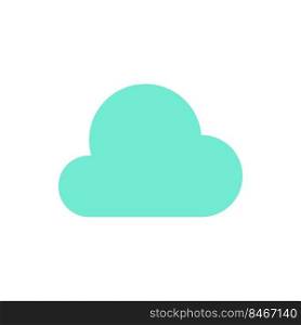 Cloud computing flat color ui icon. Data storage. Wireless file sharing. Cloud-based infrastructure. Simple filled element for mobile app. Colorful solid pictogram. Vector isolated RGB illustration. Cloud computing flat color ui icon