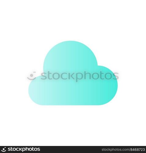 Cloud computing flat gradient color ui icon. Data storage. Wireless file sharing. Infrastructure. Simple filled pictogram. GUI, UX design for mobile application. Vector isolated RGB illustration. Cloud computing flat gradient color ui icon