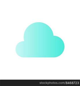 Cloud computing flat gradient color ui icon. Data storage. Wireless file sharing. Infrastructure. Simple filled pictogram. GUI, UX design for mobile application. Vector isolated RGB illustration. Cloud computing flat gradient color ui icon