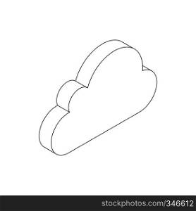 Cloud computing icon in isometric 3d style isolated on white background. Cloud computing icon, isometric 3d style