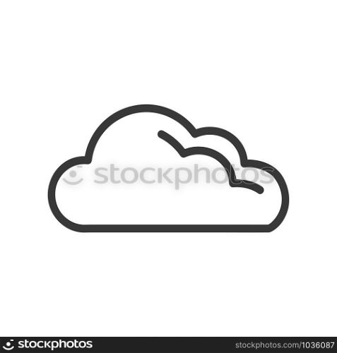 Cloud computing icon in simple vector