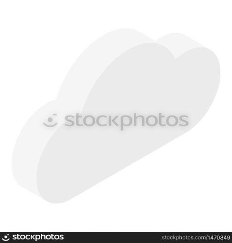 Cloud computing icon. Isometric of cloud computing vector icon for web design isolated on white background. Cloud computing icon, isometric style