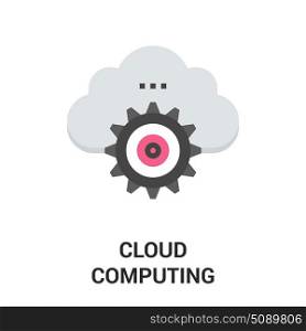 cloud computing icon. Modern flat vector illustration icon design concept. Icon for mobile and web graphics. Flat symbol, logo creative concept. Simple and clean flat pictogram, 64X64 pixel perfect