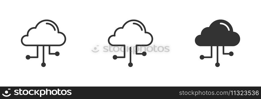 Cloud computing icon. Vector illustration.