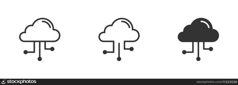 Cloud computing icon. Vector illustration.