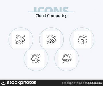 Cloud Computing Line Icon Pack 5 Icon Design. computing. android. storage. cloud