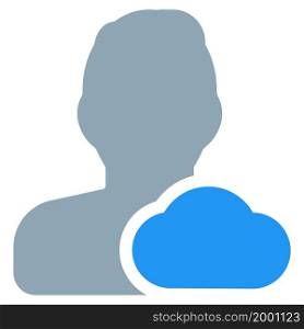 Cloud Computing male user profile for job portfolio website