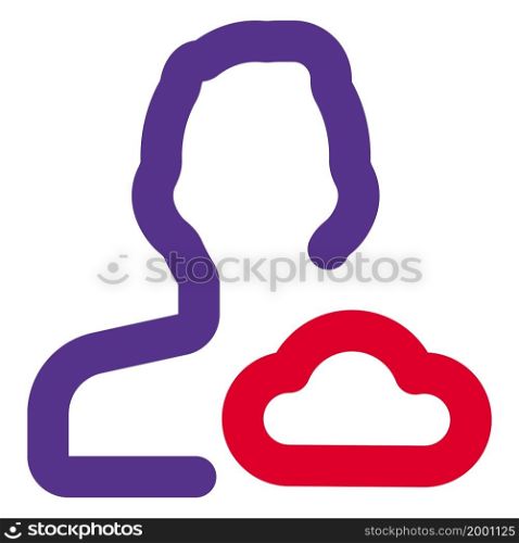 Cloud Computing male user profile for job portfolio website