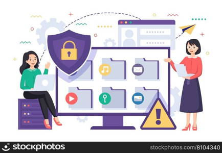 Cloud computing network safety concept Royalty Free Vector