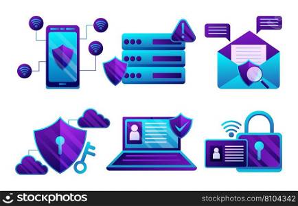 Cloud computing network safety concept Royalty Free Vector