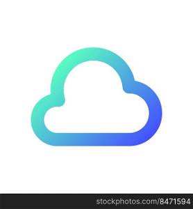 Cloud computing pixel perfect gradient linear ui icon. Data storage. Wireless file sharing. Line color user interface symbol. Modern style pictogram. Vector isolated outline illustration. Cloud computing pixel perfect gradient linear ui icon