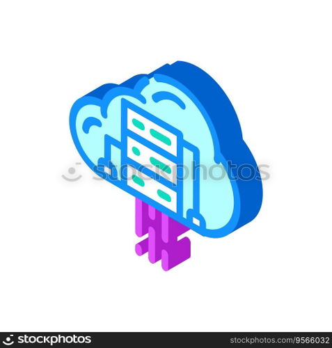 cloud computing software isometric icon vector. cloud computing software sign. isolated symbol illustration. cloud computing software isometric icon vector illustration