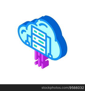cloud computing software isometric icon vector. cloud computing software sign. isolated symbol illustration. cloud computing software isometric icon vector illustration