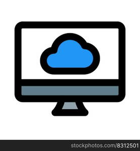 Cloud computing support with desktop version application