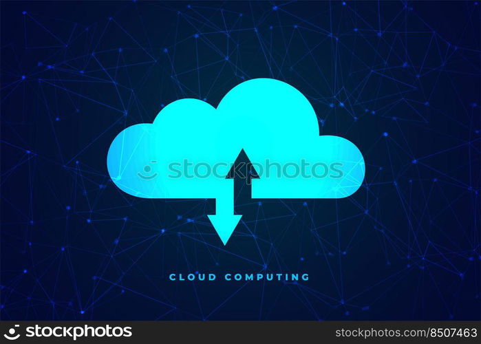 cloud computing technology concept data transfer background