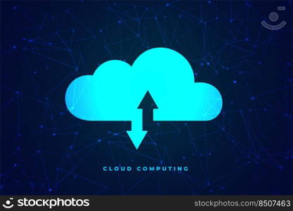 cloud computing technology concept data transfer background
