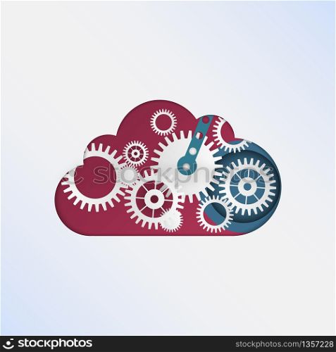Cloud computing technology. Creative cloud background for business.
