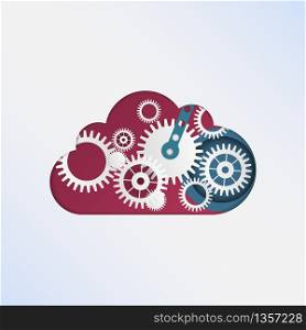 Cloud computing technology. Creative cloud background for business.