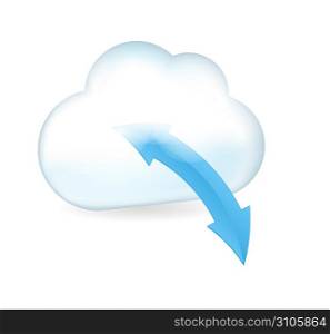 Cloud computing. The concept of storing and transmitting information, media content.