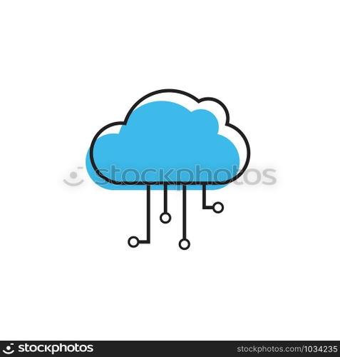cloud computing vector icon design template