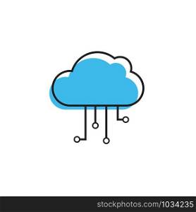 cloud computing vector icon design template