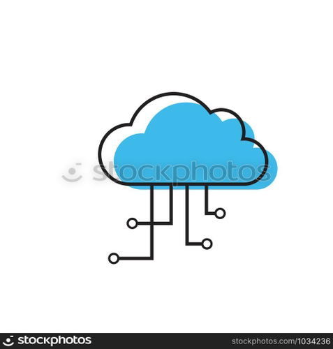 cloud computing vector icon design template