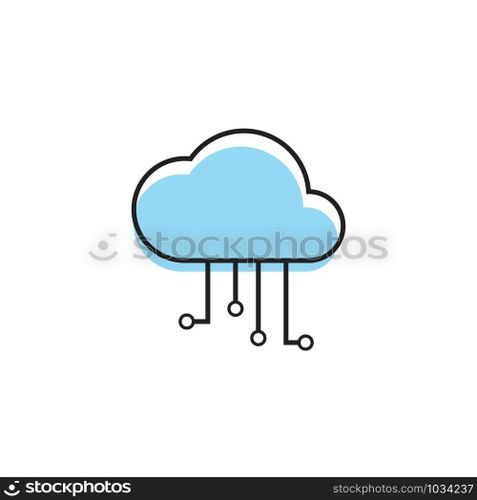 cloud computing vector icon design template