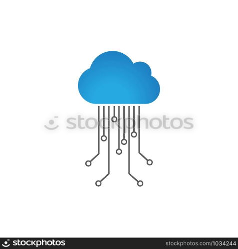 cloud computing vector icon design template