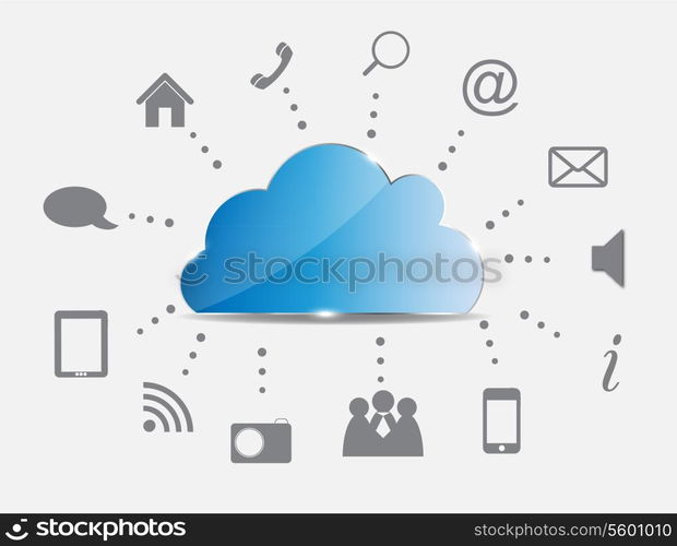 Cloud computing vector illustration