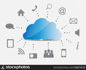 Cloud computing vector illustration