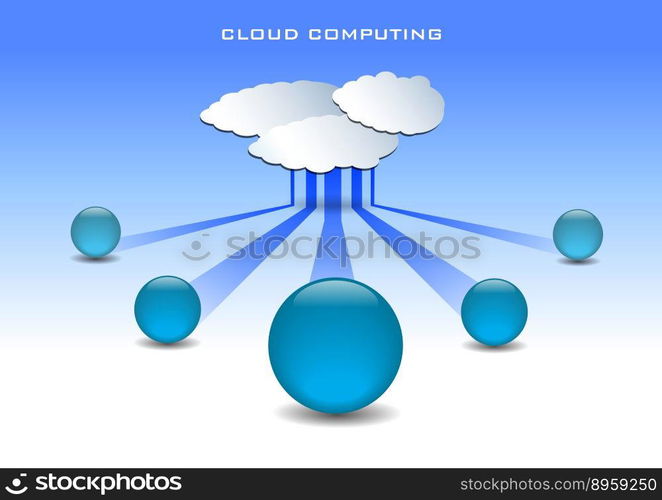 Cloud computing vector image