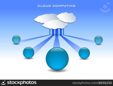 Cloud computing vector image