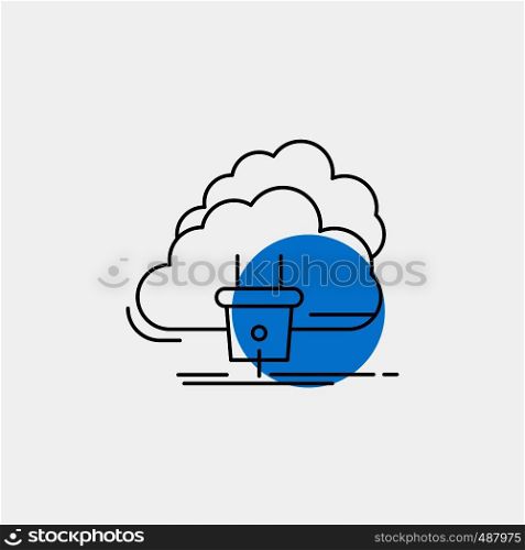 Cloud, connection, energy, network, power Line Icon. Vector EPS10 Abstract Template background