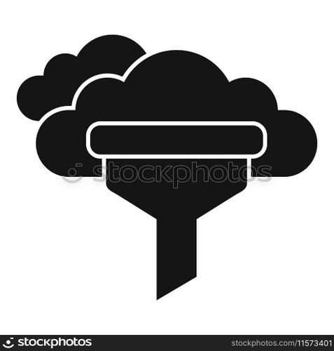 Cloud data funnel icon simple vector. Work idea. Creative input. Cloud data funnel icon simple vector. Work idea