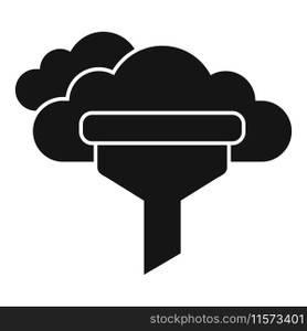 Cloud data funnel icon simple vector. Work idea. Creative input. Cloud data funnel icon simple vector. Work idea