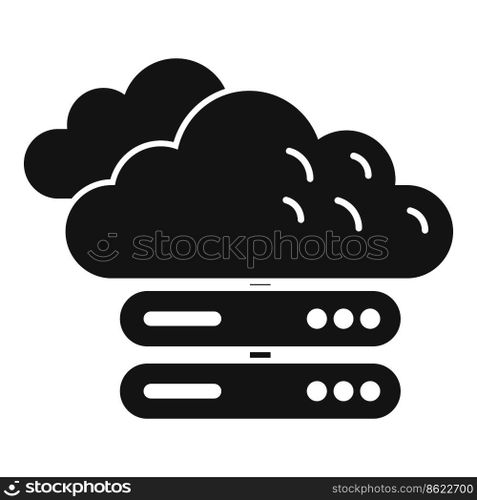 Cloud data icon simple vector. Crm database. Software consumer. Cloud data icon simple vector. Crm database
