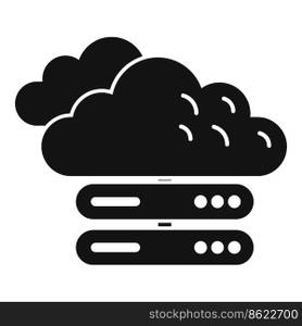 Cloud data icon simple vector. Crm database. Software consumer. Cloud data icon simple vector. Crm database