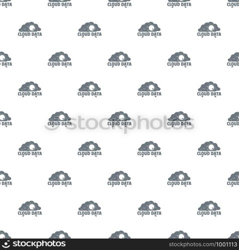 Cloud data pattern vector seamless repeat for any web design. Cloud data pattern vector seamless