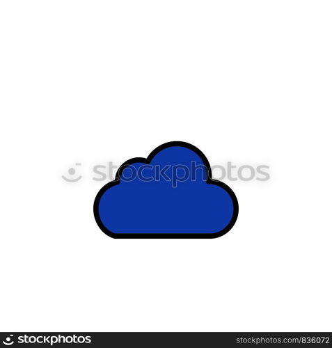 Cloud, Data, Storage, Cloudy Business Logo Template. Flat Color