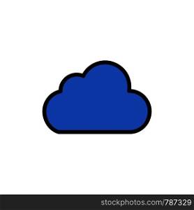 Cloud, Data, Storage, Cloudy Flat Color Icon. Vector icon banner Template
